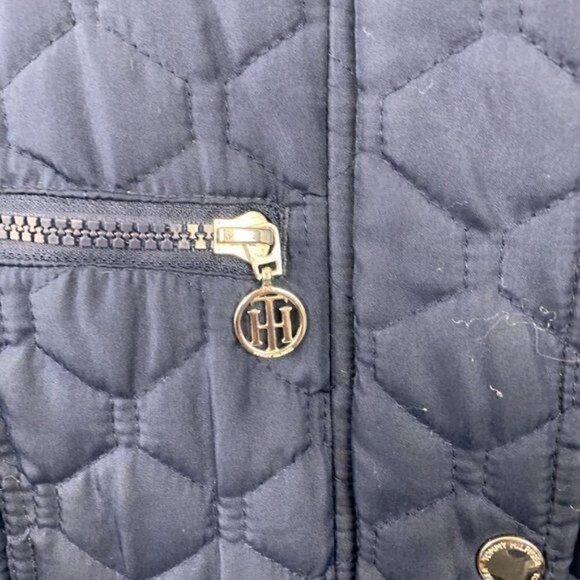 Tommy Hilfiger Women's Quilted Zip Front Puffer Jacket w/Hood-Navy Blue, Sz M - Picture 10 of 10